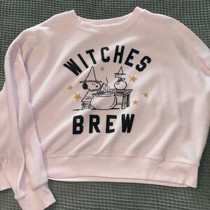 Snoopy crop long sleeve top